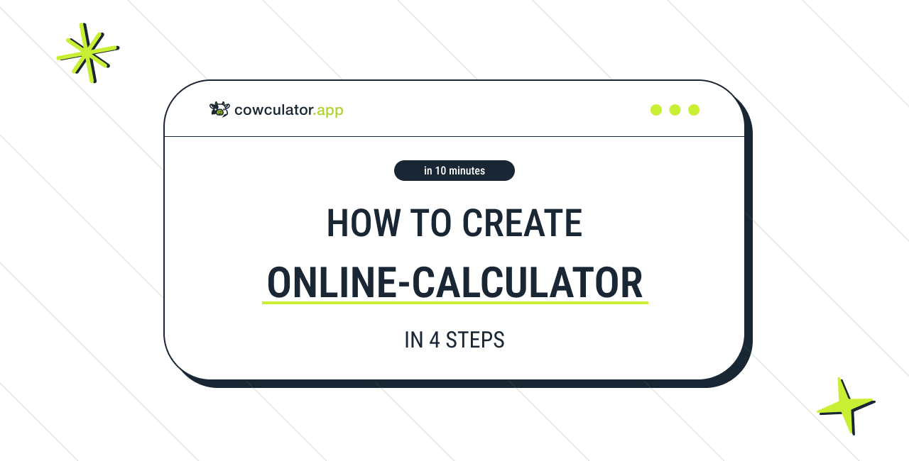 How to create online calculator with Cowculator