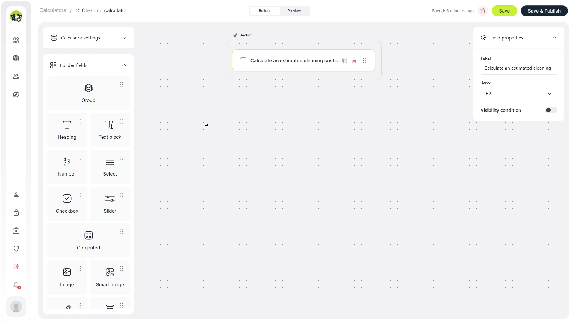 Cleaning calculator title, logo, and description settings in Cowculator