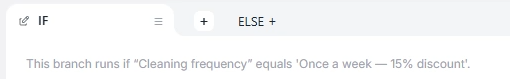 Copying a condition in the Cowculator builder