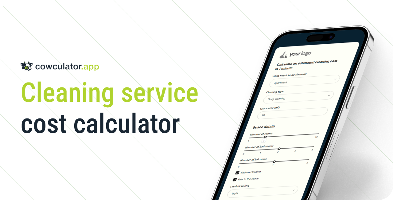 Cleaning service cost calculator Cowculator